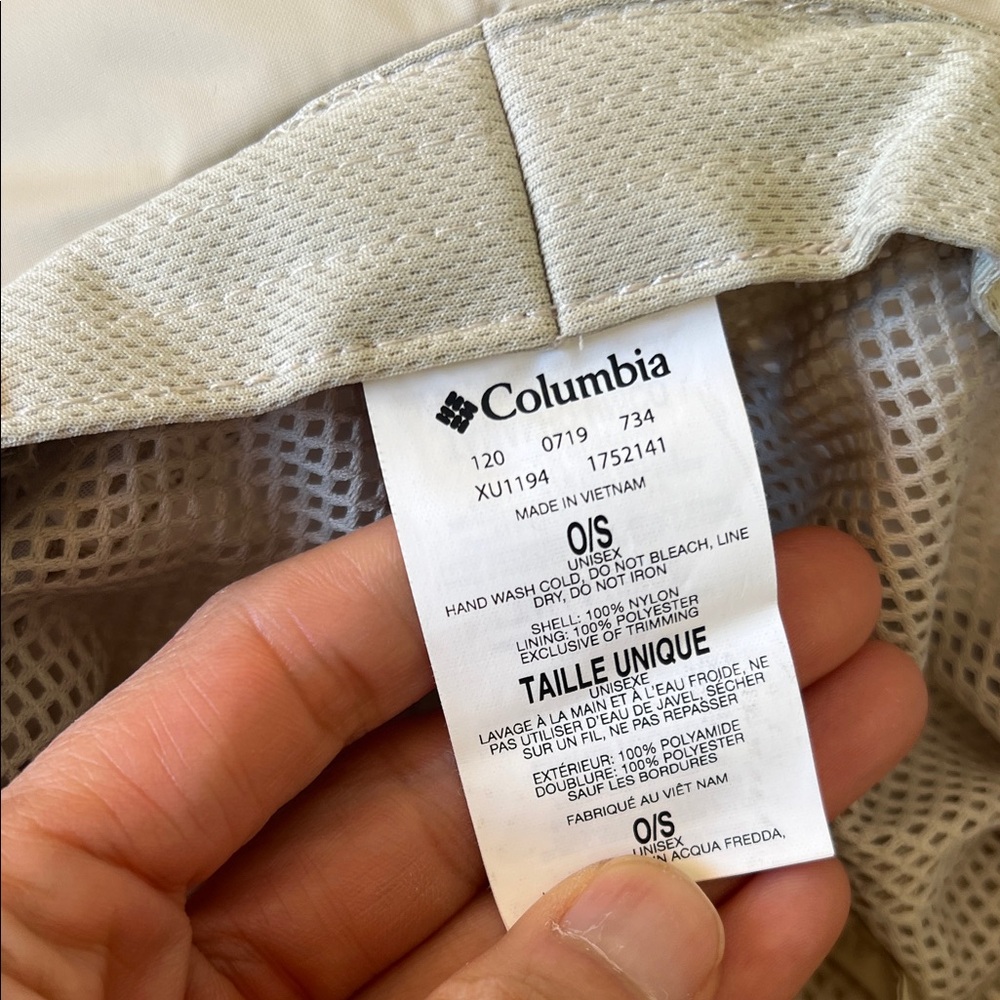 Columbia Omni-Tech Light Tan Outdoor Hat NEW - Picture 4 of 4